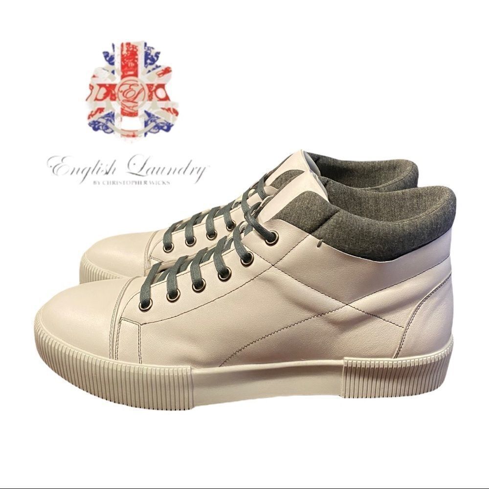 NEW English Laundry "Joel" Men's White Tennis Shoes Sneakers 9.5